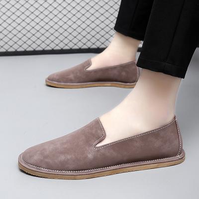 Herren Slipper Handgefertigte Lederschuhe Slip-on Freizeit Mokassins Atmungsaktive Herren Bootsschuhe Mode Business Flats