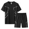Set da 2 Pezzi T-shirt a Maniche Corte e Pantaloncini da Uomo Estivi Abbigliamento per Corsa all'Aperto Allenamento Moda Asciugatura Rapida Traspirante Tuta Sportiva