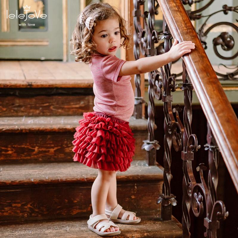 LELE JOVE Girls  Mesh Tutu Princess Skirt M
