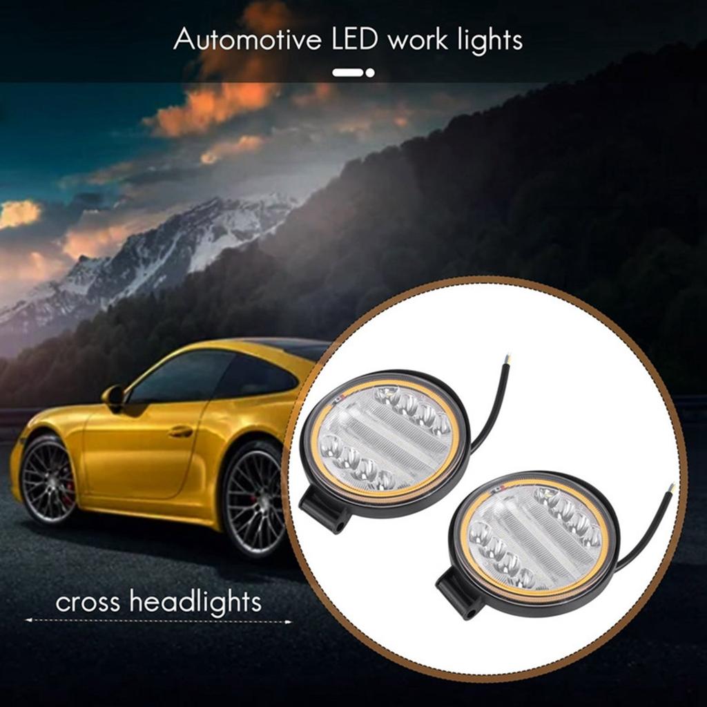 2pcs Offroad Spots Flood Combo Beam Modification Accessory LED Work Light Spots Flood Light Driving Fog Lamp Waterproof