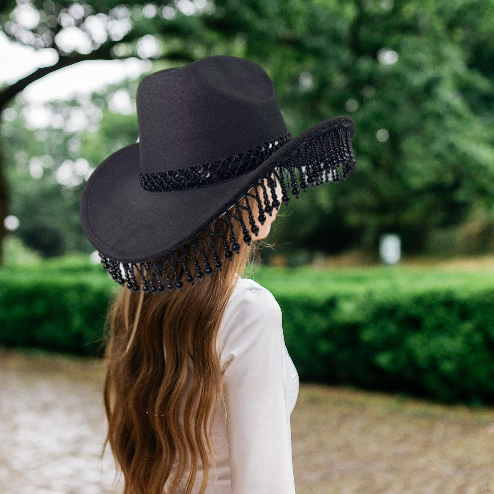 

Cowboy Hat Adults Headwear Cowgirl for Role Play Stage Performance Wedding чёрный