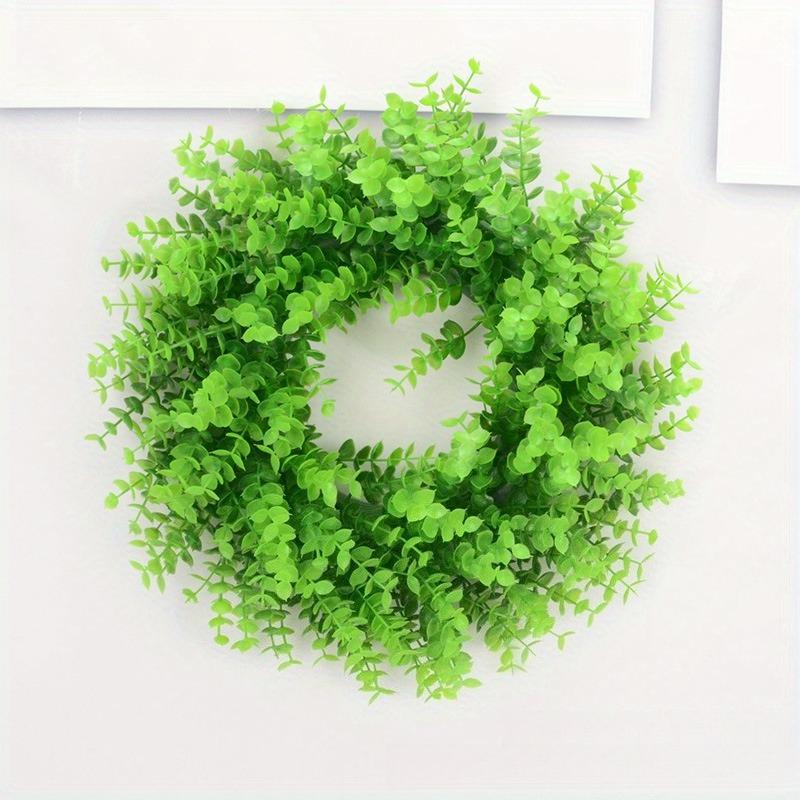 Living room home decoration artificial plant garland gardening door decoration wreath eucalyptus grass ring