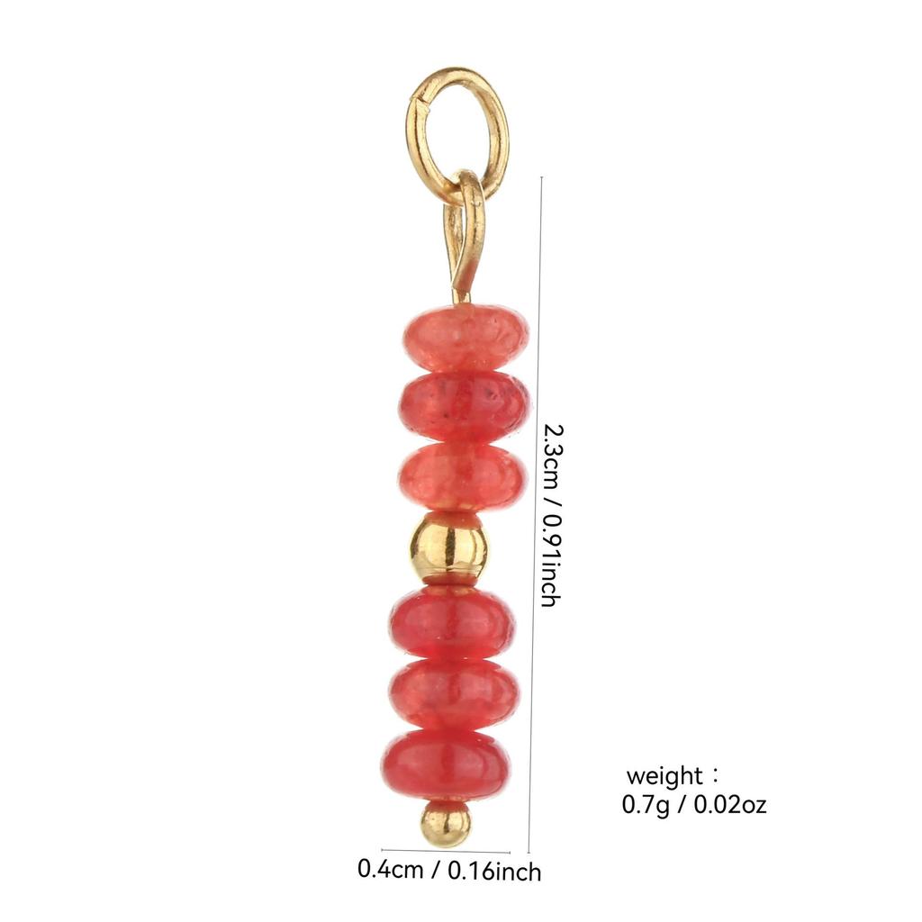 Handmade 18k Gold Electroplated Natural Stone Bead Earrings