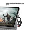 TYS-205 iP/Type-C/USB to SD/TF Card Reader High Speed Dual Slot V30 USB 3.0 Adapter for Data Transfer/Photo Backup Compatible with iOS/Android/MAC