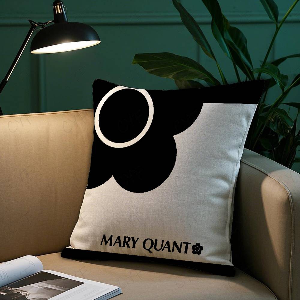 Fashion M-Mary-Q-Quant Pillow Case Safe Custom Photo Pillow, Anti-fade Brushed Fleece Cushion, Maternal & Infant Safe.
