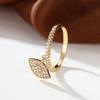 Hot-selling micro-inlaid zircon eye ring, exquisite full diamond small and versatile index finger ring temperament jewelry
