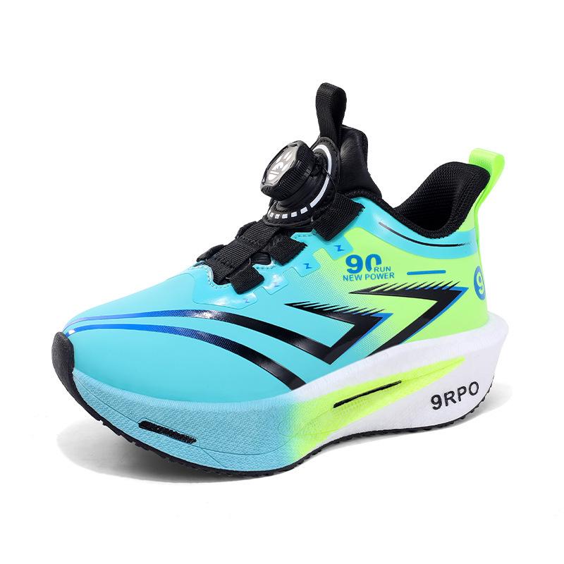 Autumn 2025 Boys' Non-Slip Running Basketball Shoes - Breathable Leather with Carbon Plate, Trendy Sports Design for Students