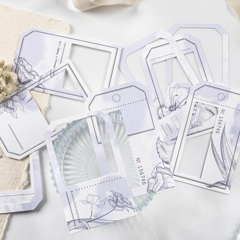 20 Stuks Inktwas Schilderij Patroon Uitgesneden Materiaal Papier Traditioneel Chinees Landschap Bloemen Motieven Ideaal voor Journal