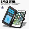 SY-003 For iPhone 16e Case PU Leather Stand View Phone Wallet Cover with Hand Strap