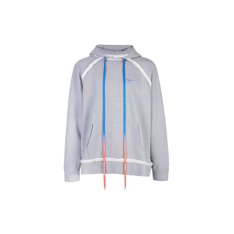 

Off-White Акриловые стрелы Incomp Hoodie Melange Grey Мужские топы OMBB057F19E300100730