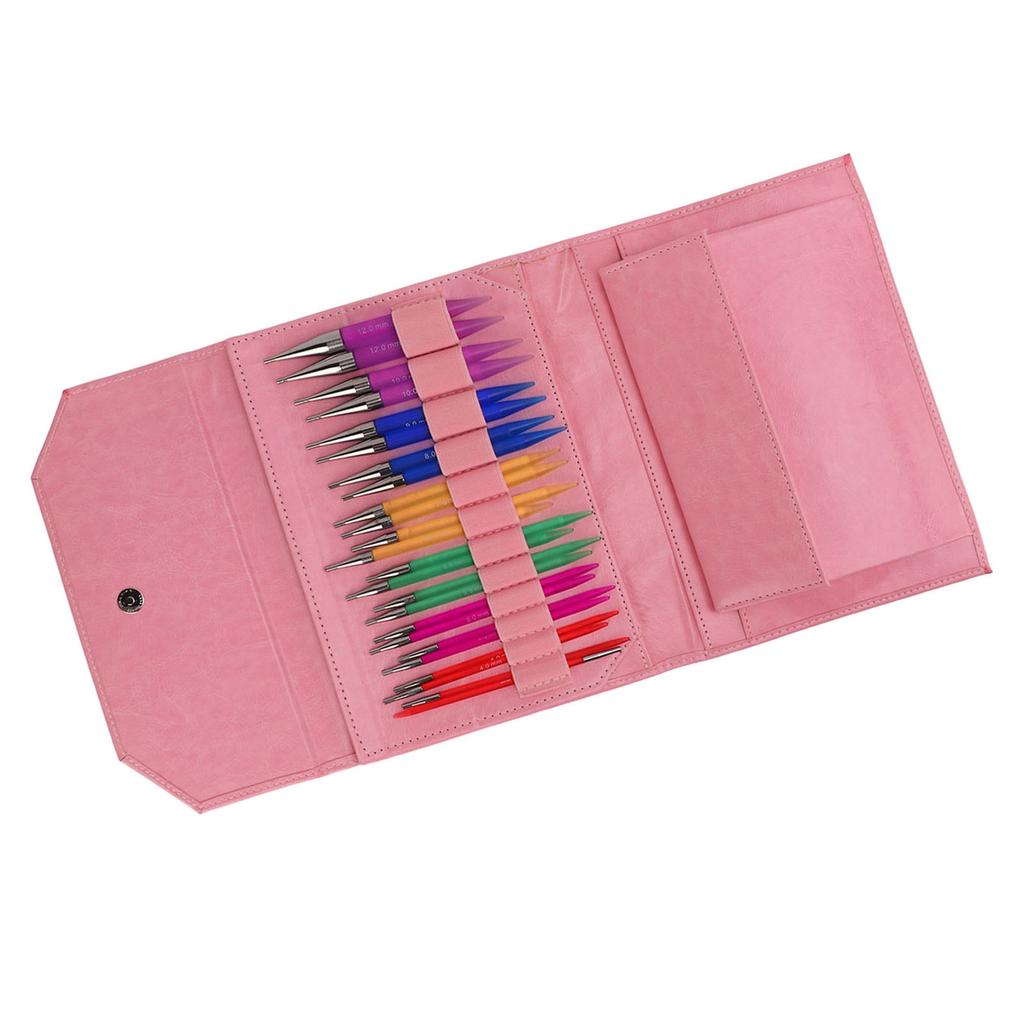 12 Pairs Knitting Kit 12 Different Sizes Comfortable Grip Glossy Polished Appearance Acrylic Material Crochet Supplies