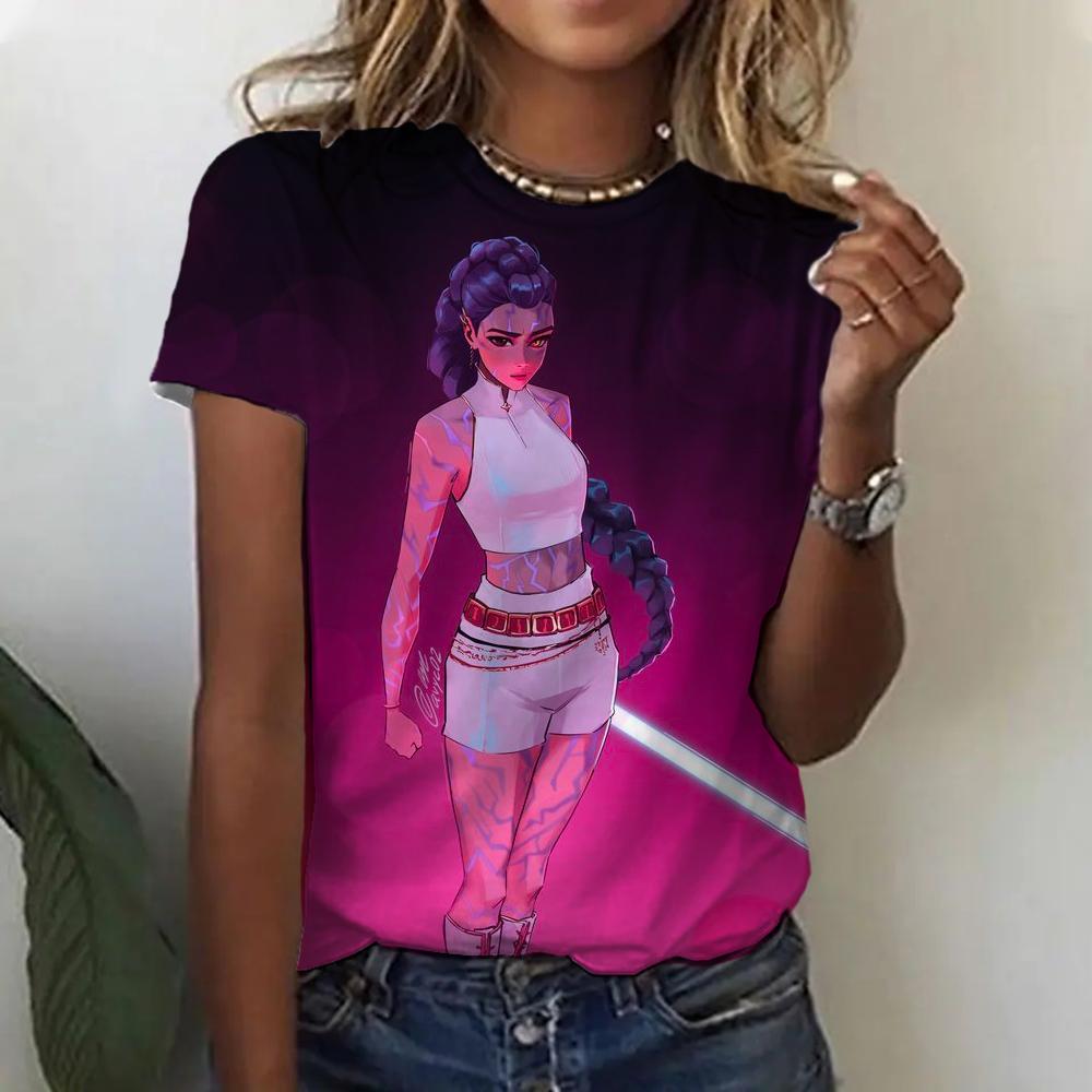 

Футболки с графикой в стиле аниме, забавные K-pop, охотники на демонов, 3D-принт, летняя мода, с круглым вырезом, с коротким рукавом 6XL