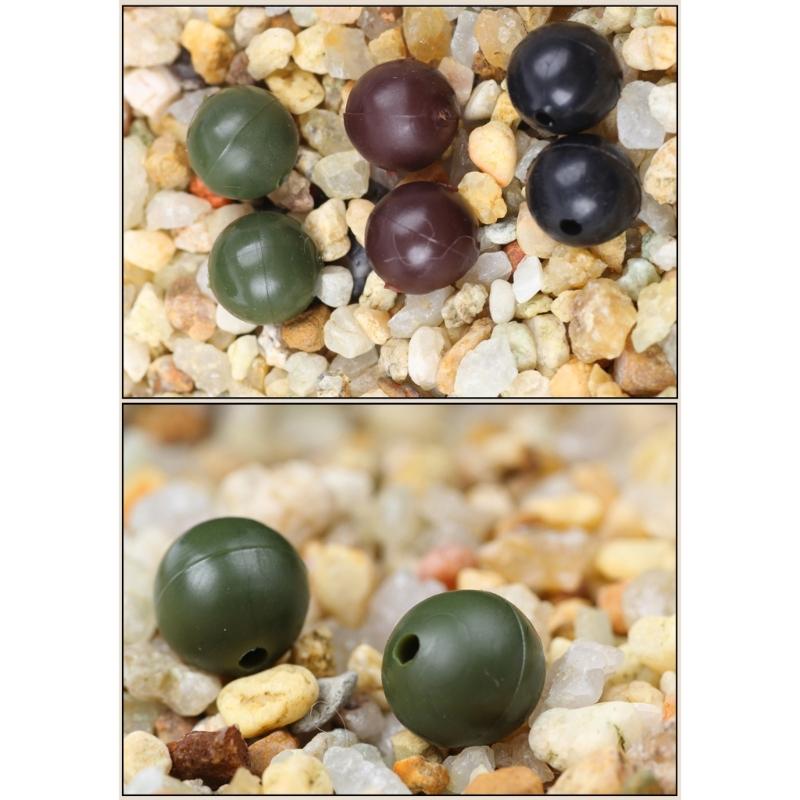 100Pcs Fishing Baits Rigs Eggs Fishing Beads Stoppers Fishing Tackle Accessory 5mm-8mm Soft Fishing Beads Shock Bead