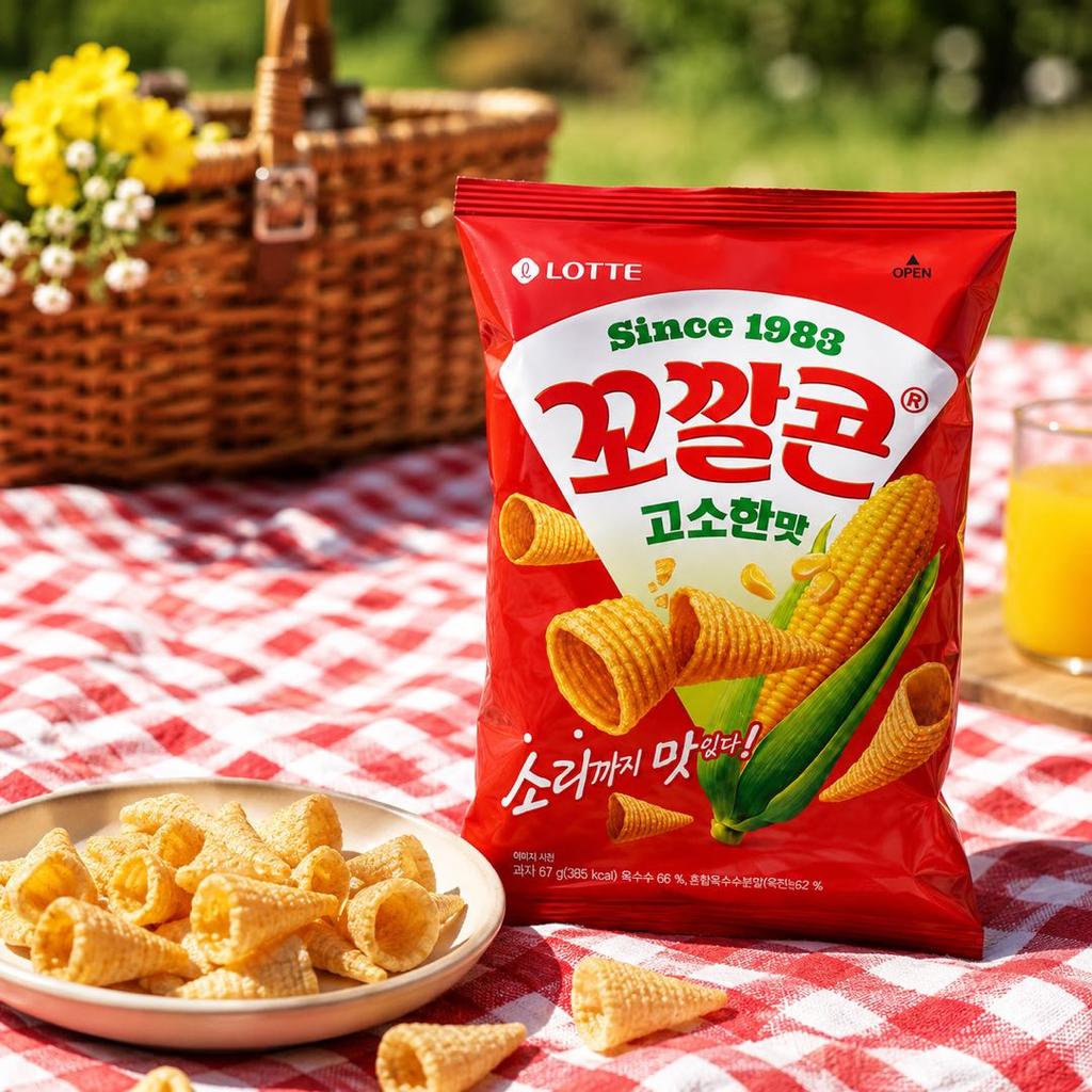Lotte Kokal Kukurūzų Užkandis (Turtingas kukurūzų skonis) 67 g