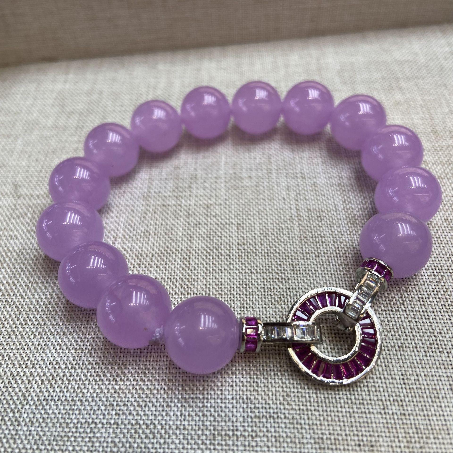 

Китайский ретро 12 мм натуральный лед прозрачный нефрит сломанный фиолетовый жадеит камень нефрит браслет ожерелье женский бисер ключичная цепочка