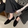 2025 Herbst neue Retro-Kamelie One-Pedal Loafer Damen Old Money Wind Weichsohlen Doudou Schuhe Flache Einzelne Schuhe