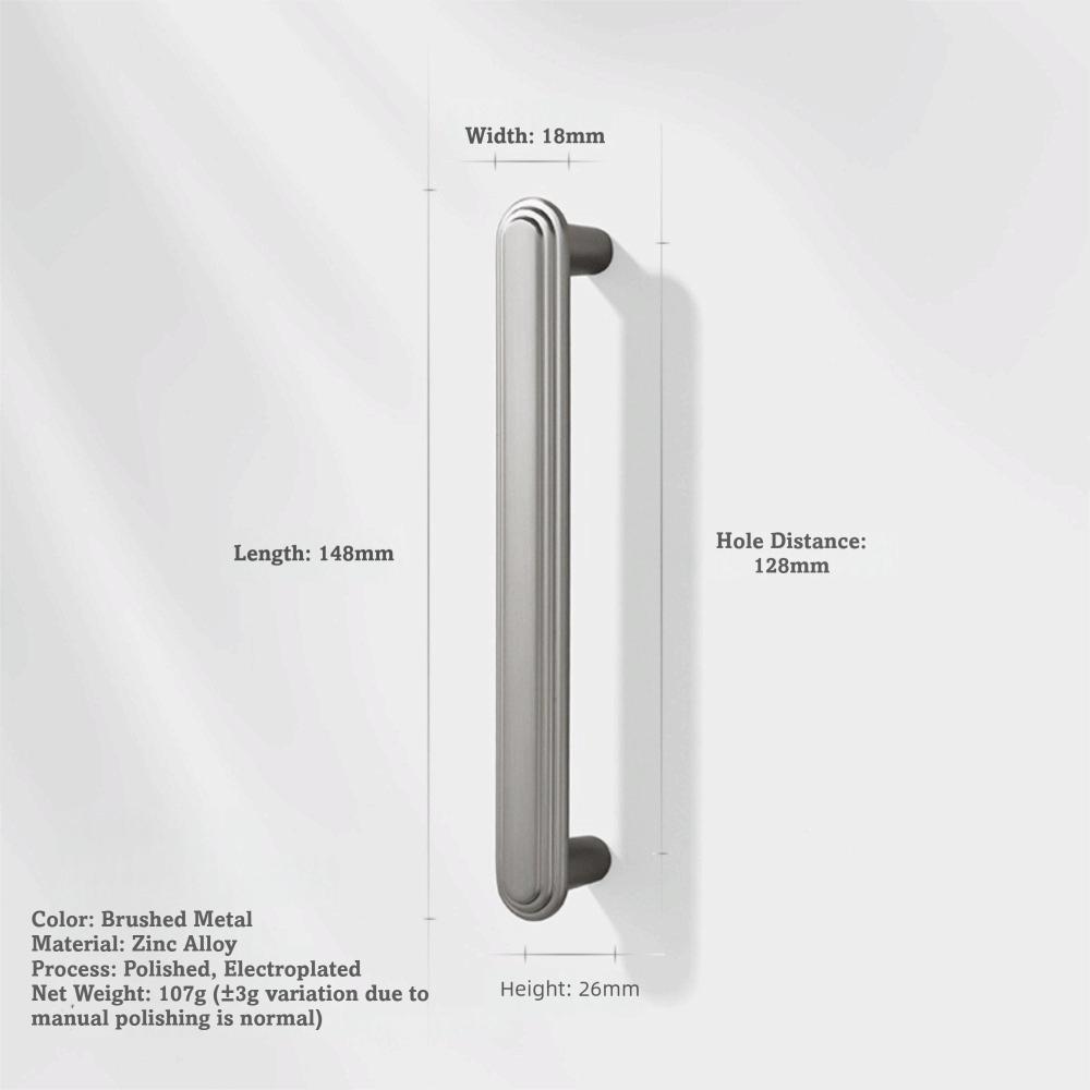 Zinc Alloy Cabinet Handles Solid Construction Solid Color Drawer Handles Durable Kitchen Handles Door Cabinet Cabinet Hardware