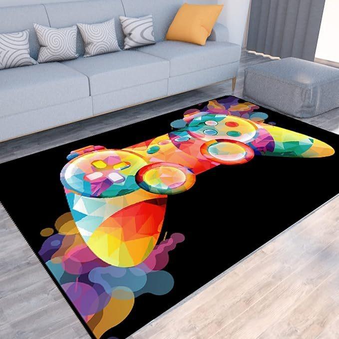 Neon Game Console Carpet E-sports Room Decoration Carpet Washroom Floor Mat Rugs for Bedroom Carpets for Living Room