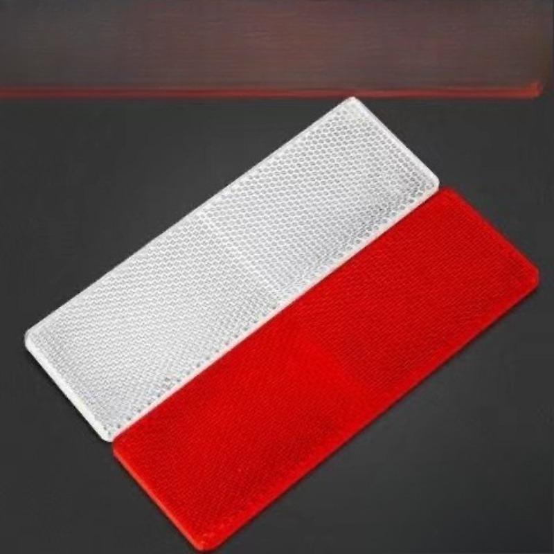 Red and White Warning Signs for Truck Reflector Anti-collision Stickers, Plastic Car Reflector Night Reflector Stickers