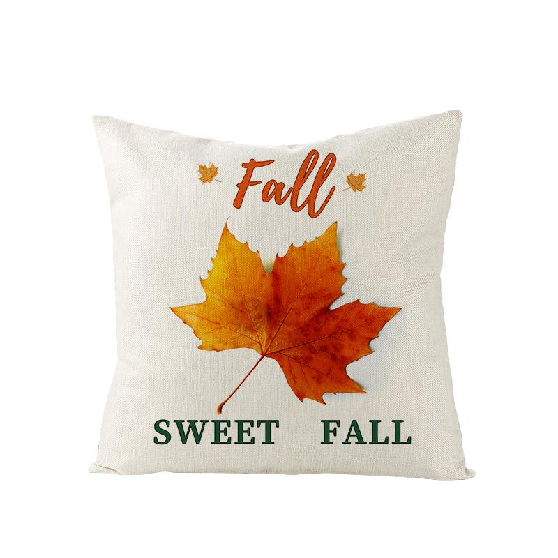 Thanksgiving Pillow Cover Maple Leaf Sunflower Polyester Cushion Cover Sofa Cushion Home Furnishings