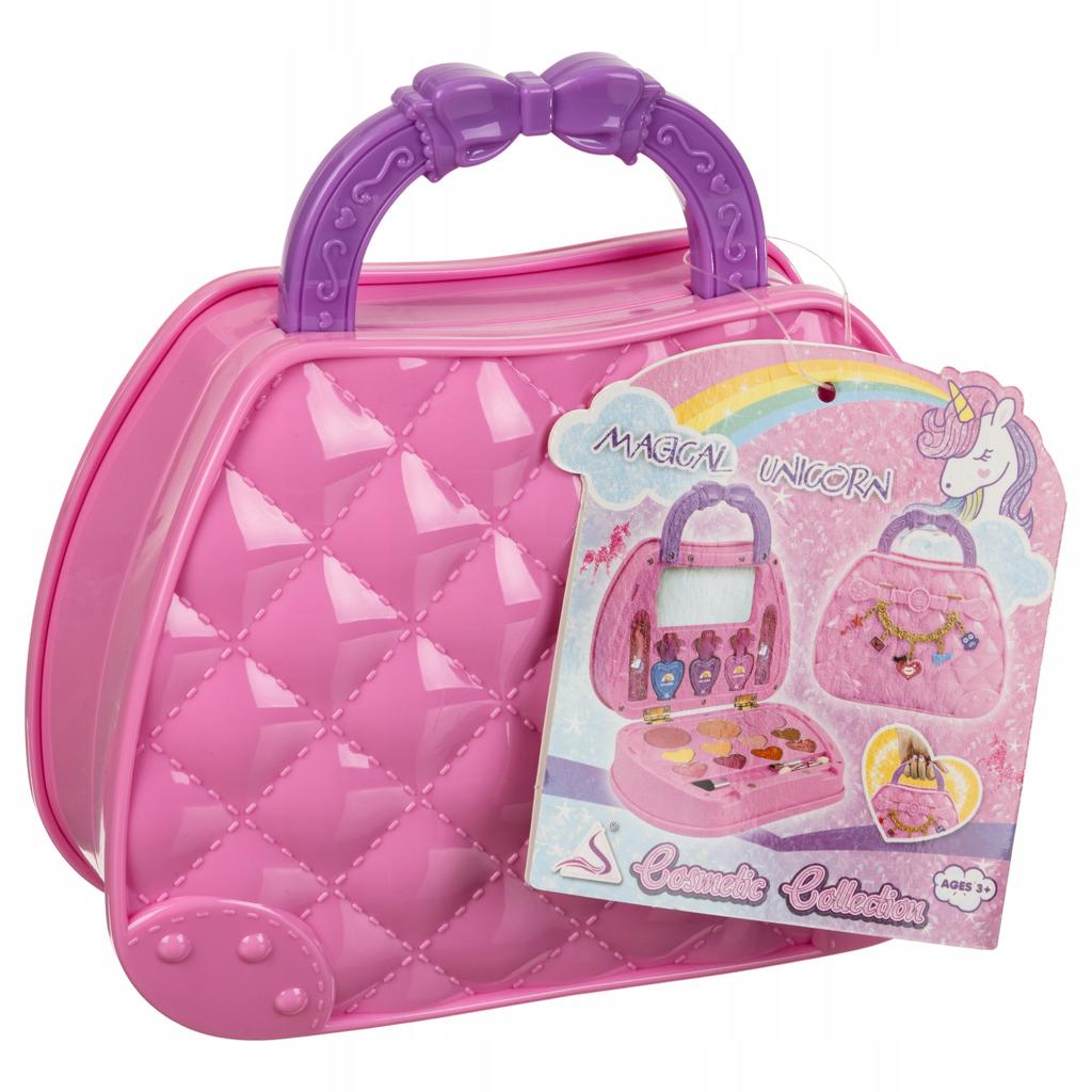 Zestaw Do Makijażu Makeup Paznokci Kosmetyki Cienie Brąz Dla Dzieci Torebka