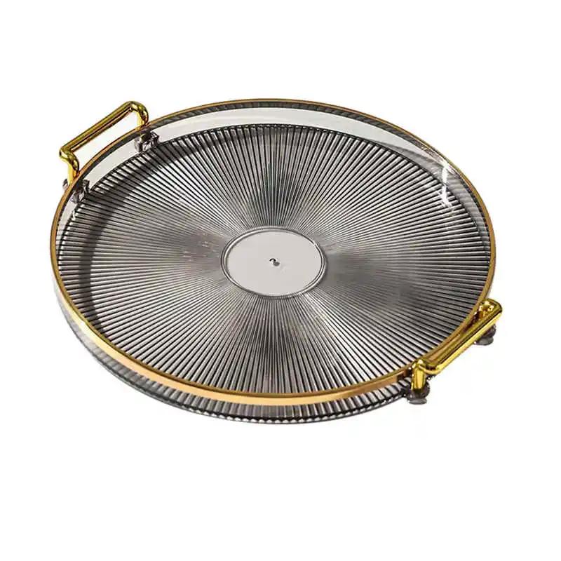 Household Storage Tray With Handle Tea Dessert Fruit Display Plate Cake Tray Living Room Kitchen Storage Tray Dinner Plates