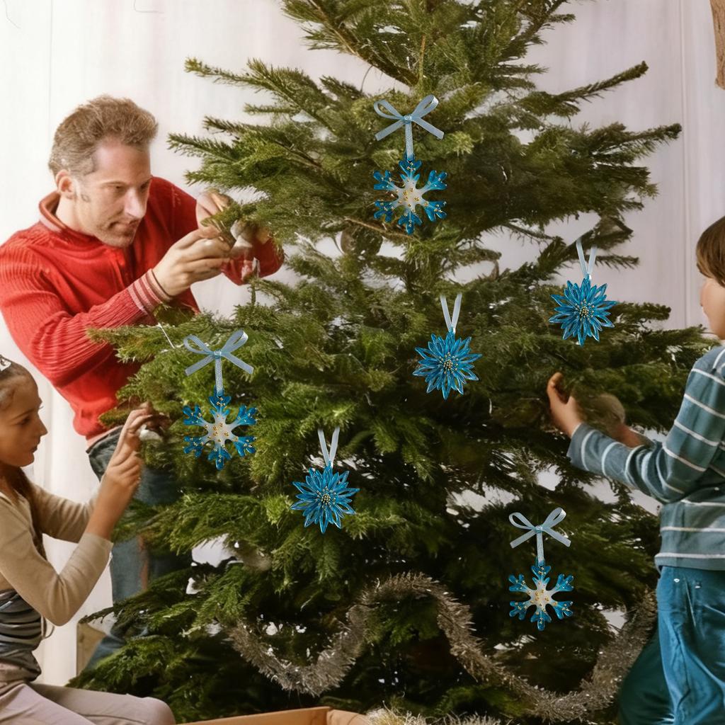 Vánoční akrylová vánoční ozdoba, Krásný modrý klidný tvar, Speciální vánoční ozdoby, Vhodné jako dárky pro přátele a spolužáky