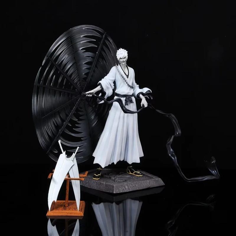 Bleach White Ichigo GK Statue Tausendjähriger Blutkrieg Drehende Schwertbox Anime Actionfigur Modell Für Anime-Fans Sammlung