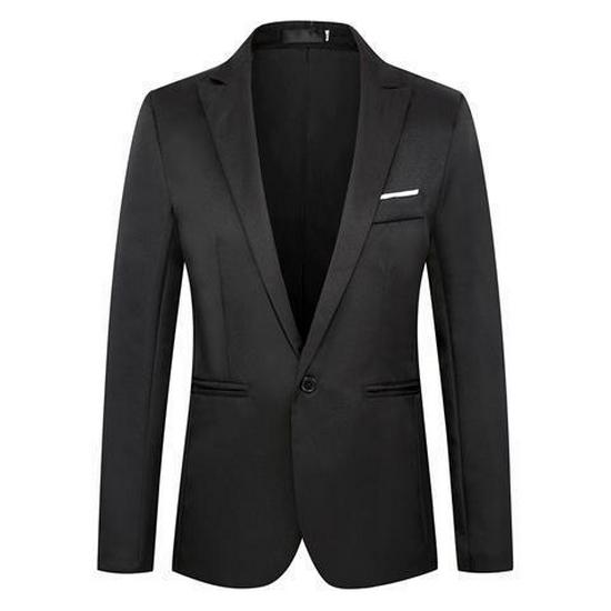 Men's Plus Size Slim Fit Suit Jacket - Lightweight, Solid Color, Multi-color Options.