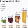8pcs Kitchen Sealed Storage Box Set Dry Food Storage For Sugar, Flour, Baking PP Material Comes with Convenience Stickers