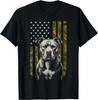 Funny Pitbull US Flag Pit Bull America Gift Unisex T-Shirt
