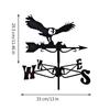 Metal weather vane Stand owl Wind Vane Roof Weather Vane man and dog eagle iron metal outdoor garden courtyard decoration