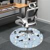 1pc Cat Pattern Office Round Rug, Non-slip, Soft and Durable Office Rug for Interior Decoration, Perfect for Office, Beautiful Decoration yy260312025