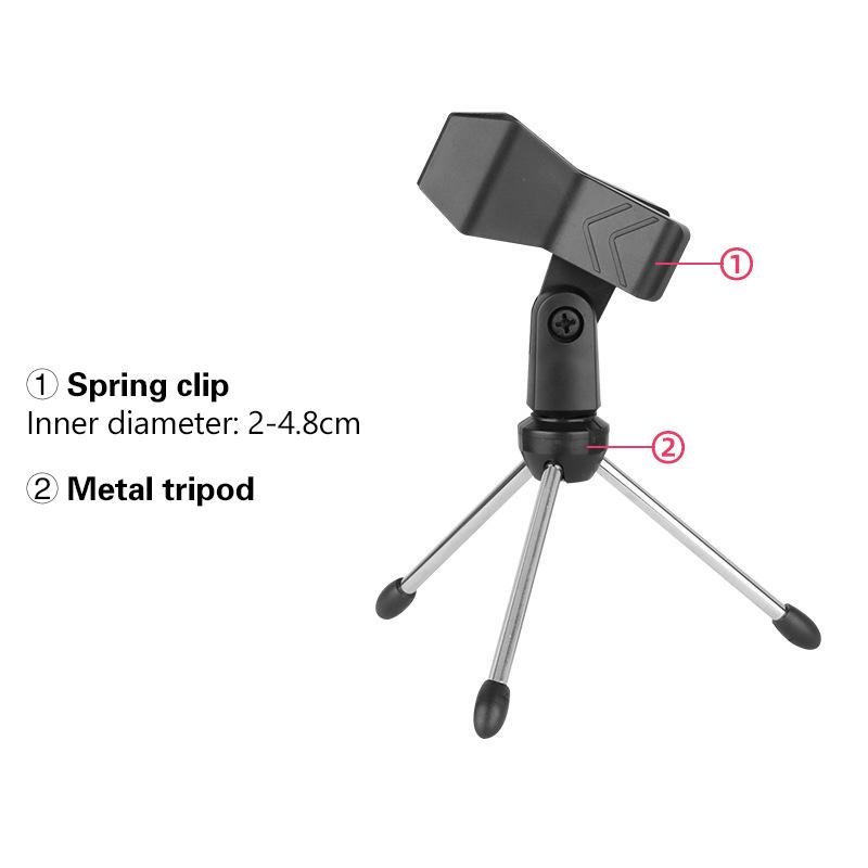 

Штатив для микрофона с держателем, амортизатором и поп-фильтром для настольной потоковой передачи, подкастинга, вокальной записи 16.5CM