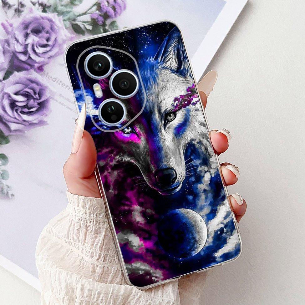 Clear For Honor 400 Pro Case DNP-NX9 Cute Cartoon Cat Fashion Flower Funny Painted Soft Bumper For Honor 400Pro Back Cover Funda