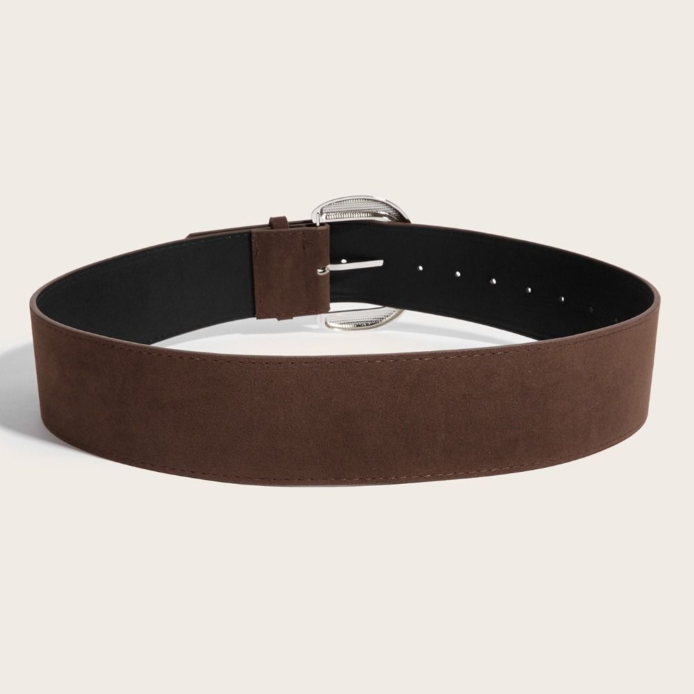 Maillard Styles Suede Leather Wide Belt Trendy Casual Pin Buckle Waistband Luxury Design Versatile Trouser Dress Belts Gifts