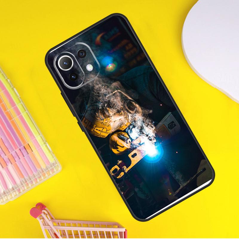Welder Welding Hot Metal Worker Cover For Xiaomi 13 14 Ultra 11T 12T 13T 14T Pro POCO X7 Pro X3 X5 F3 F5 F6 M6 X6 Pro Case