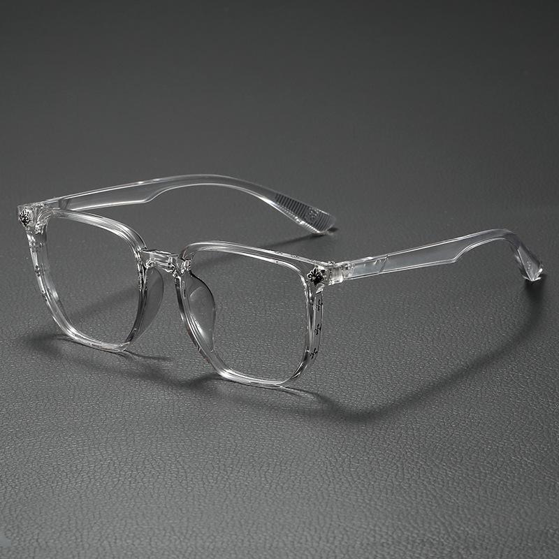 1920s Artistic Retro Style Black Frame Anti Blue Light Large Frame Face Frameless Sunglasses Men Women