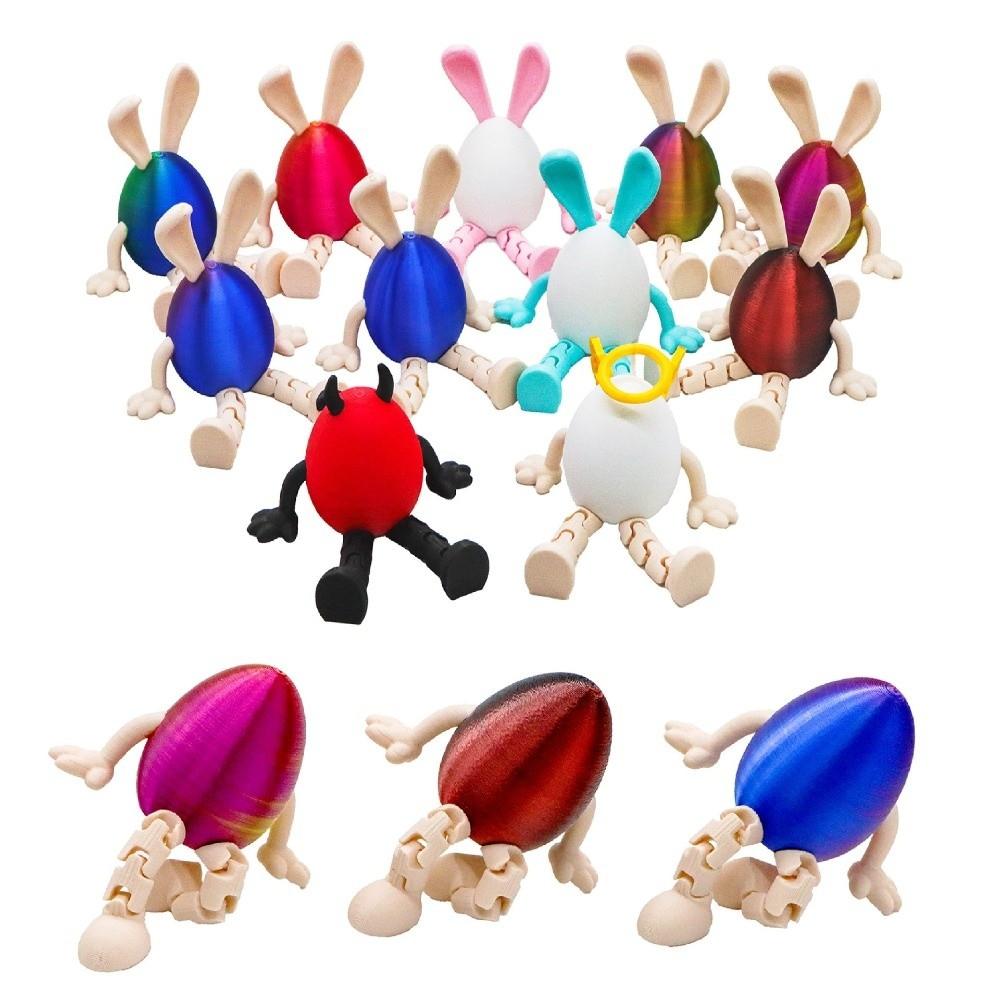 Cartoon Easter Rabbit Ornament Movable Easter Egg Creative Bunny Toy Surprise Toys