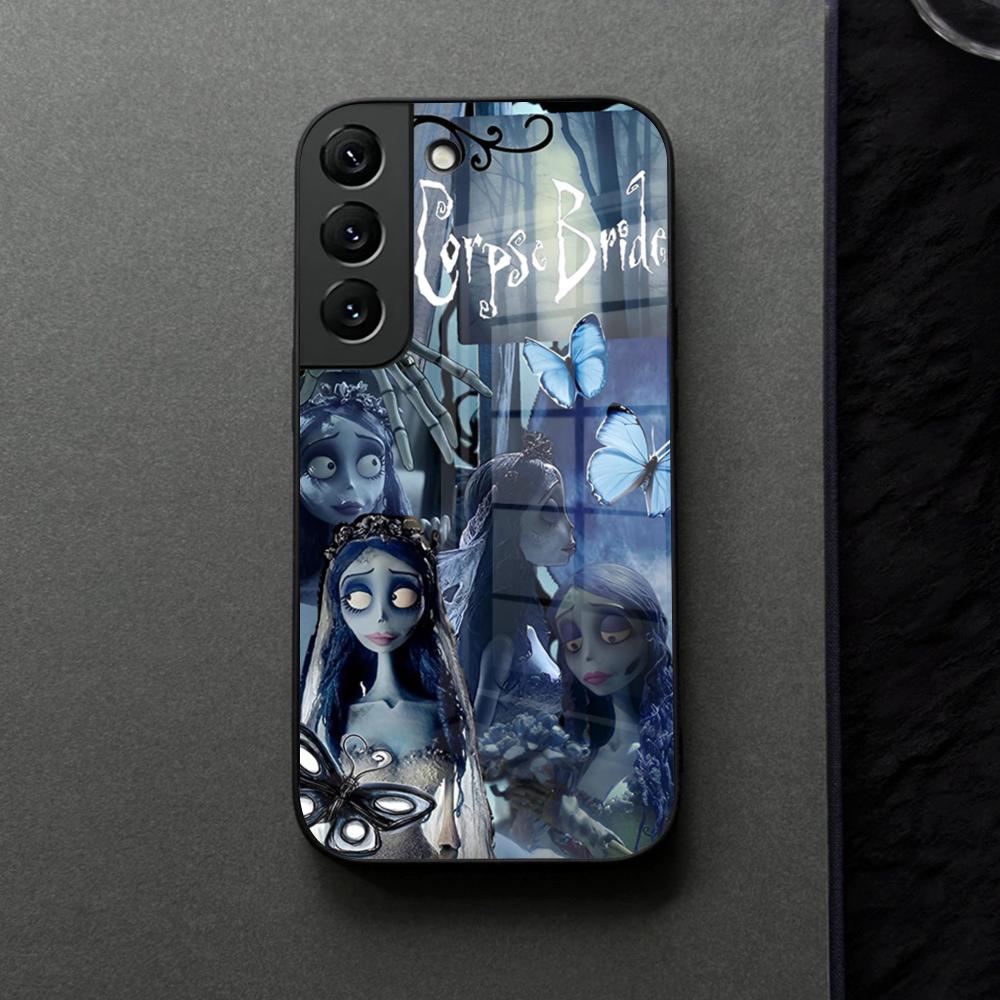 Corpse Bride Phone Case Glass For Samsung Galaxy S21 S25 S22 S20 S24 S23 Ultra Fe Plus A16 A34 A54 A24 Coque