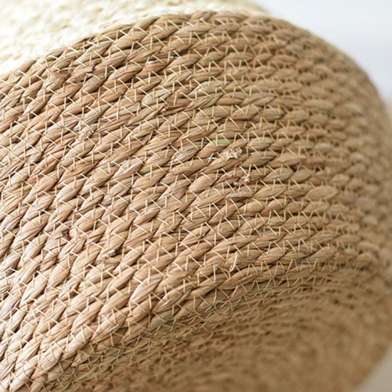 Panier En Jonc De Mer Pliable Vintage - Rangement Déco Style Campagne, Plusieurs Tailles Avec Poignées - 5