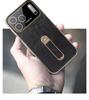 iPhone 17 Electroplated Leather Case with Stand for Apple 16 Pro Max