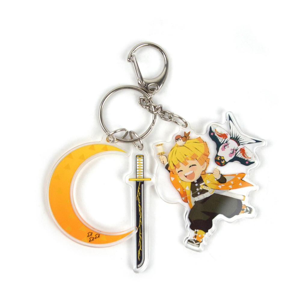 Demon Slayer Kamado Tanjirou Kamado Nezuko Agatsuma Zenitsu Anime Figure Key Ring Acrylic Key Chain Pendant Perfect Gift
