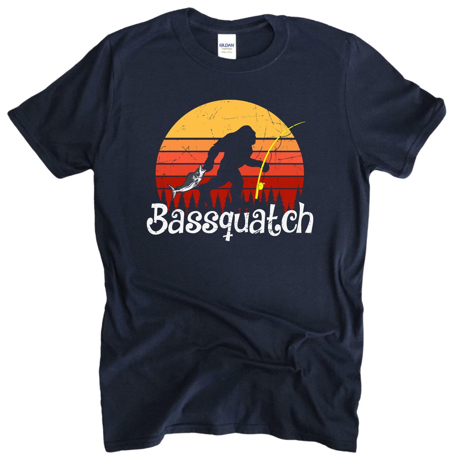 Bass Fishing T shirt | Funny Fishing Shirt | Fishing Graphic Tee | Fisherman Gifts | Present For fisherman | Bassquatch S