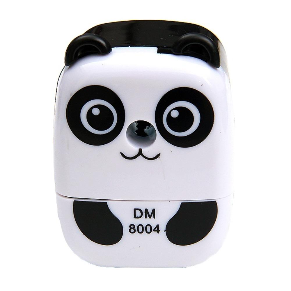 Cartoon Pencil Sharpener Tiger Panda Cute Animal Helical Steel Blade Sharpener Hand-Cranked Pen Cutting Tool Student Stationery