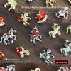 2026 New Year Little Horse Nail Art Decorations - Gold, Silver, and Red Rhinestone Press-on Nail Accessories
