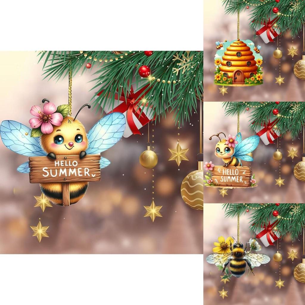 Cute Minimalist Acrylic Bee Car Decoration Gift For Festive Charm Interior