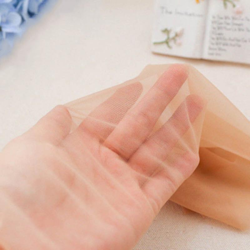 Japanese Style Alluring Ladies Young Ladies Anti Hook Clear Stretch Fabric Tights Candy Color Barely There Bottoming Tights Multicolour See Through