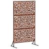 Privacy Screen 100 X 50 X 180 Cm Weather Resistant Steel Rust Look