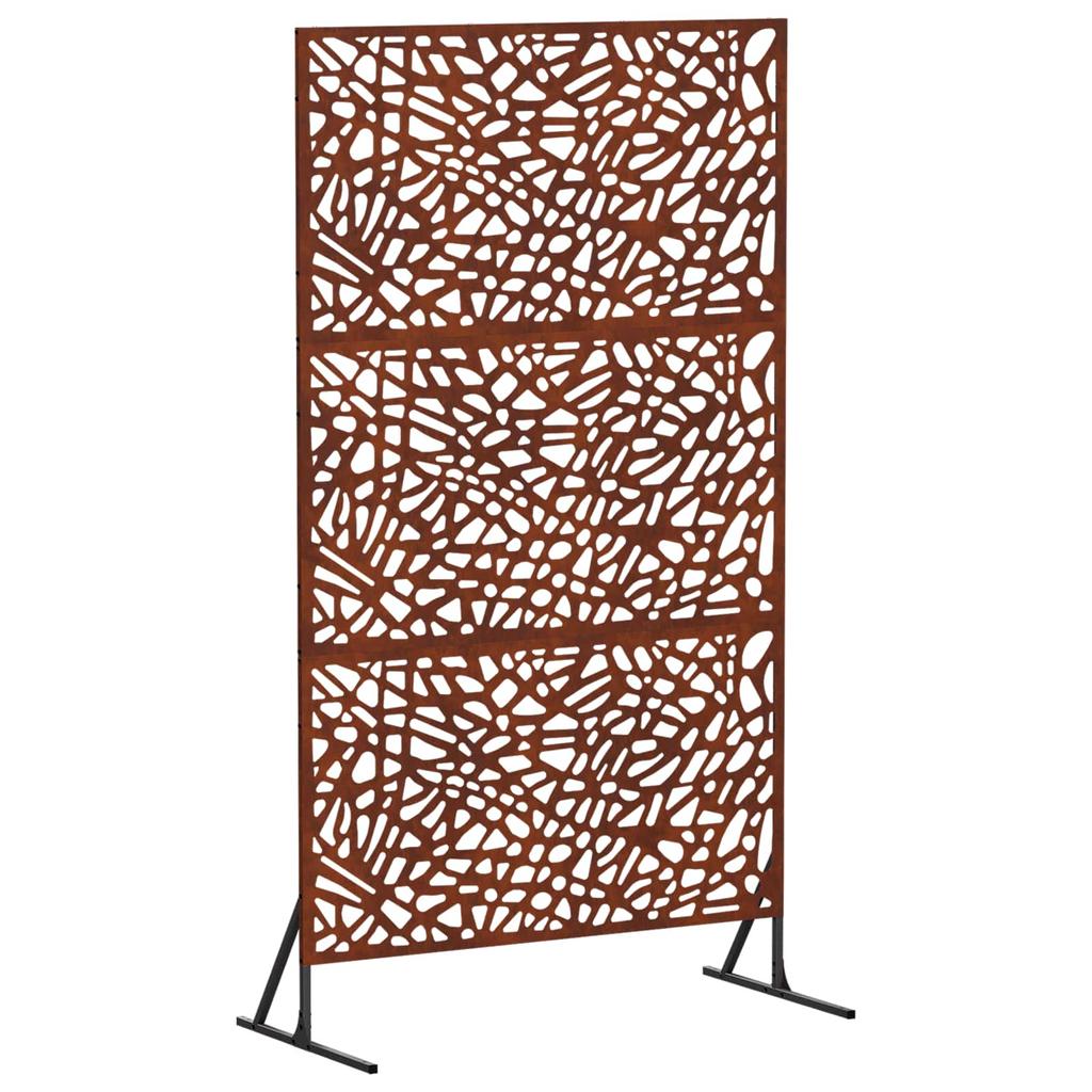 Privacy Screen 100 X 50 X 180 Cm Weather Resistant Steel Rust Look